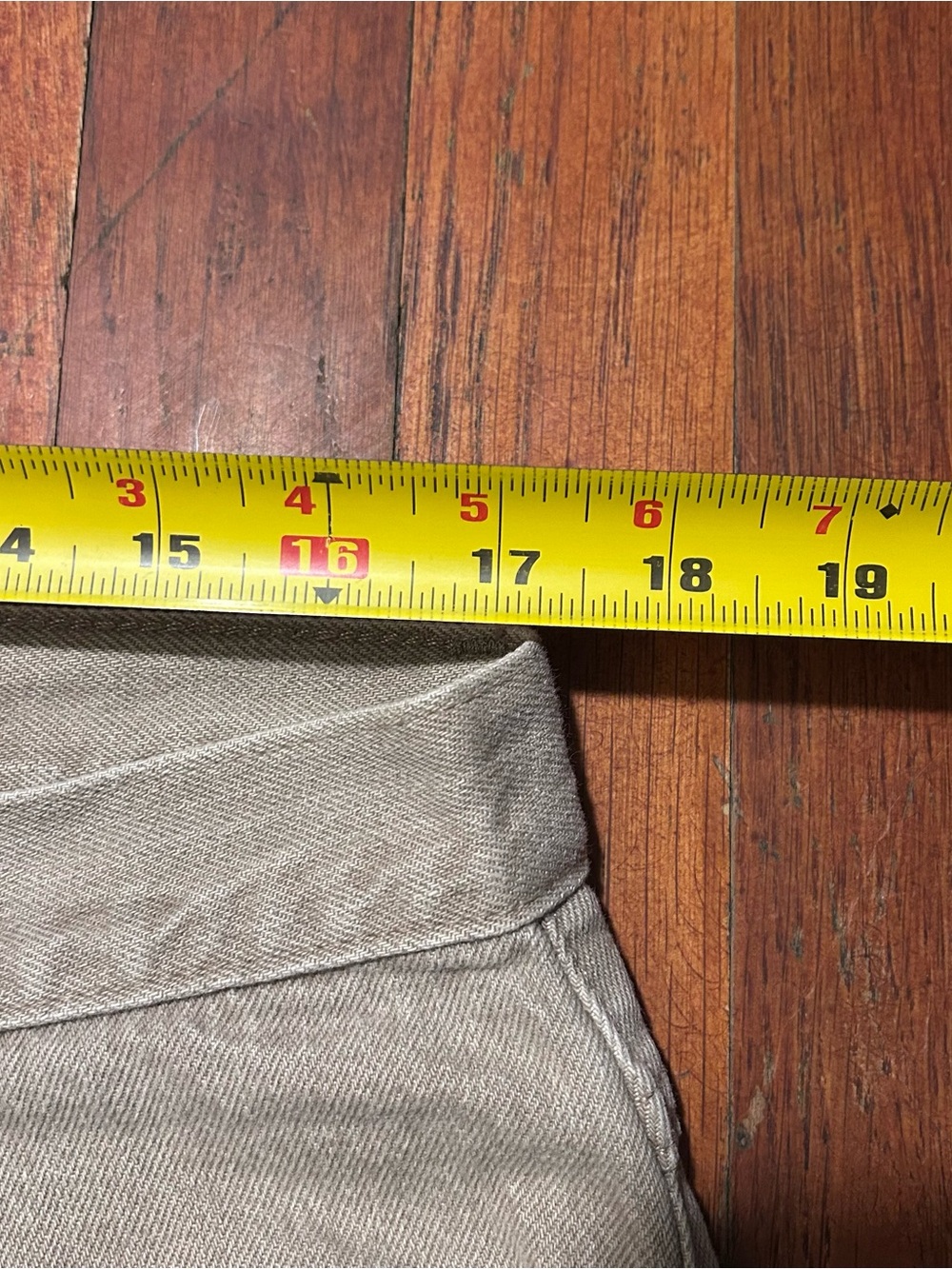 Vintage L.L. Bean Double L Outdoor Gorpcore Baggy Tan Khaki Denim Jeans 34x29 - Picture 10 of 13